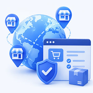 E-commerce solution illustration